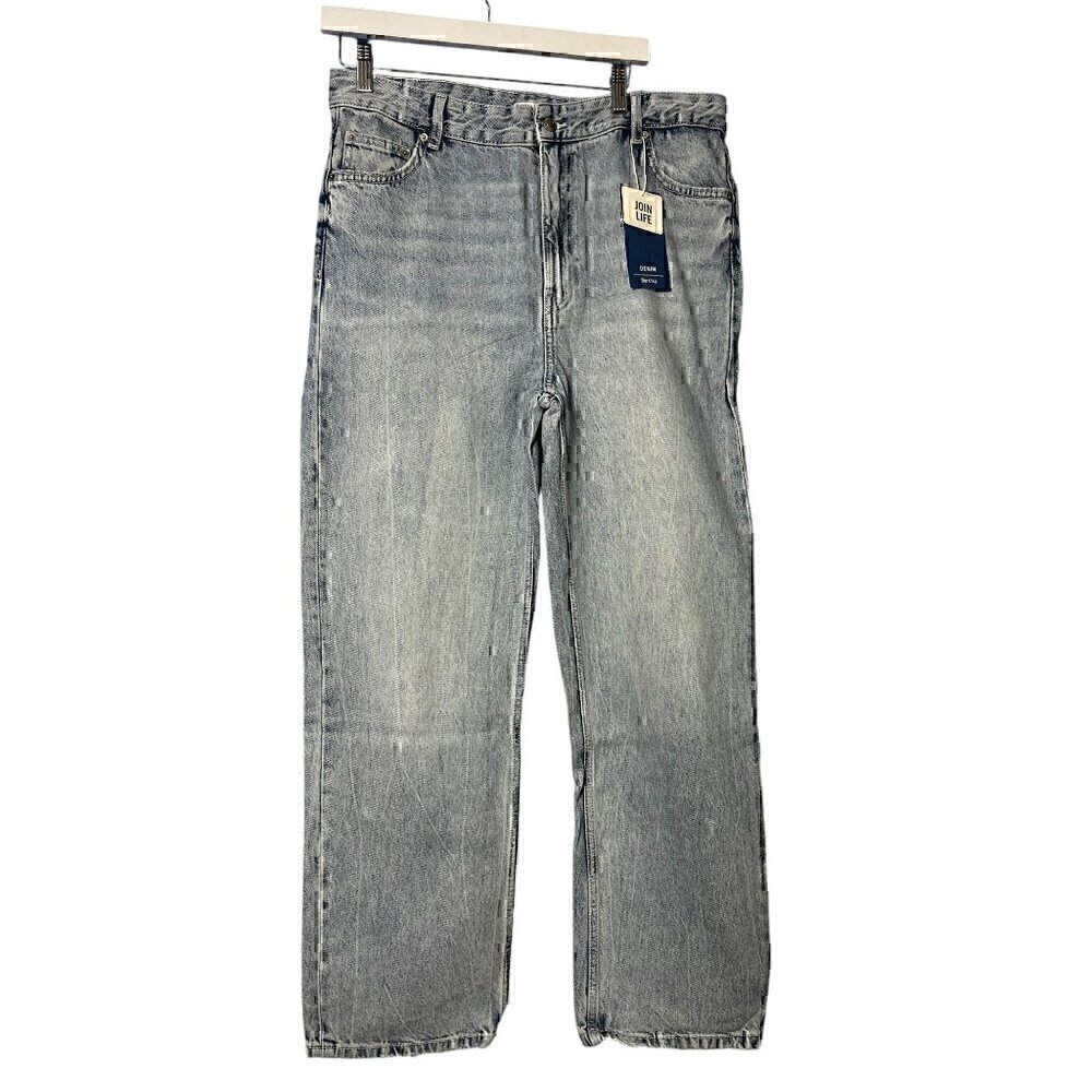 Bershka Victoria High Waist Straight Denim Jeans Eur 42 Us 10
